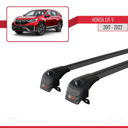 ACE-2 Dakdrager bagagedrager compatibel met Honda CR-V 5 2017-2022 Spoorstaven Zwart Aluminium 2 Staven