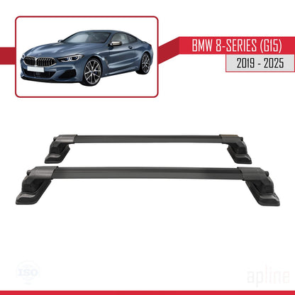 Compatible with BMW 8 Series (G15) 2019-2025 ACE-3 Car Roof Rack Cross Bar Black Aluminium 2 Bars