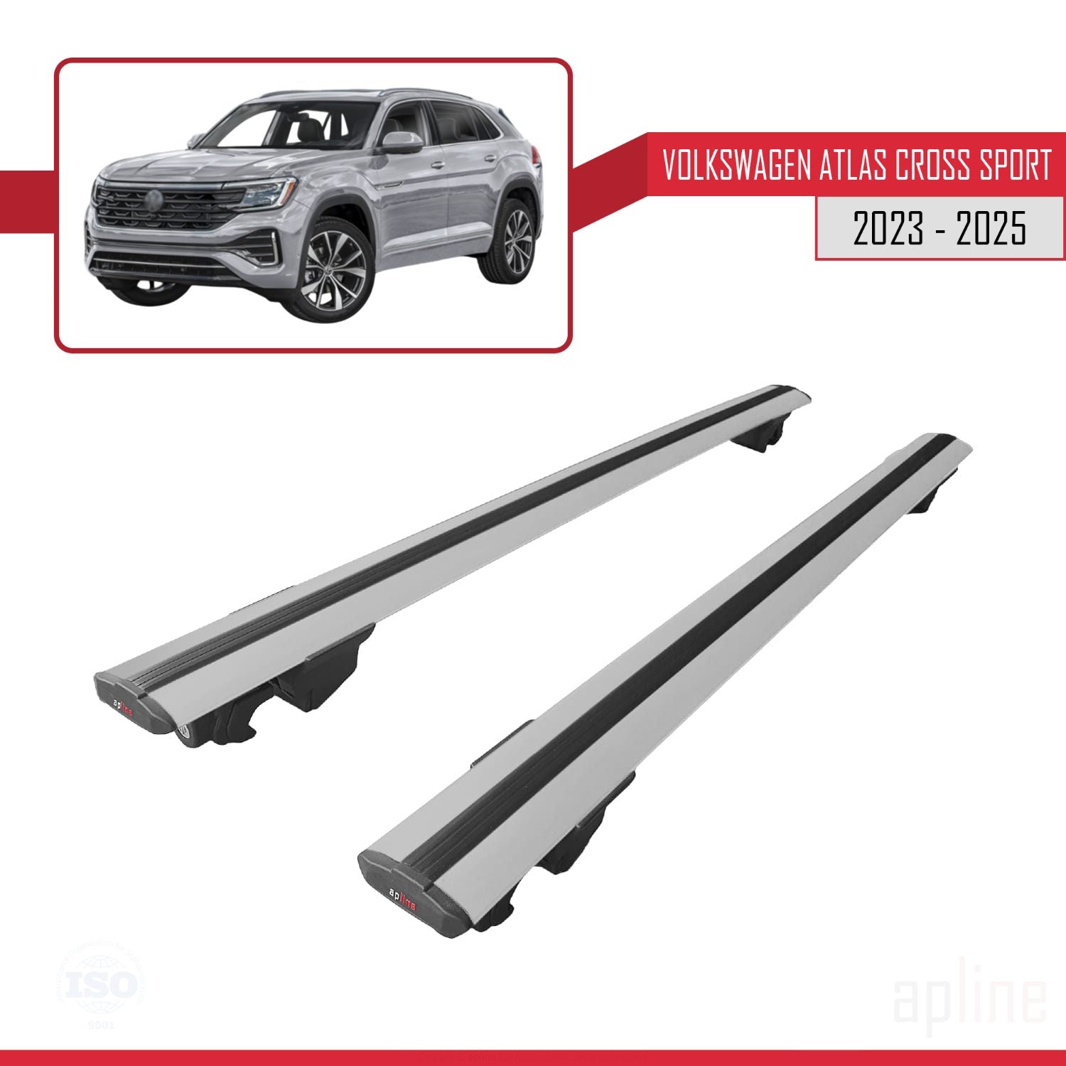 Compatible avec LEAPMOTOR C10 2024-2025 HOOK Model Barres de Toit Railing Porte-Bagages de Voiture Gris Aluminium 2 Barres