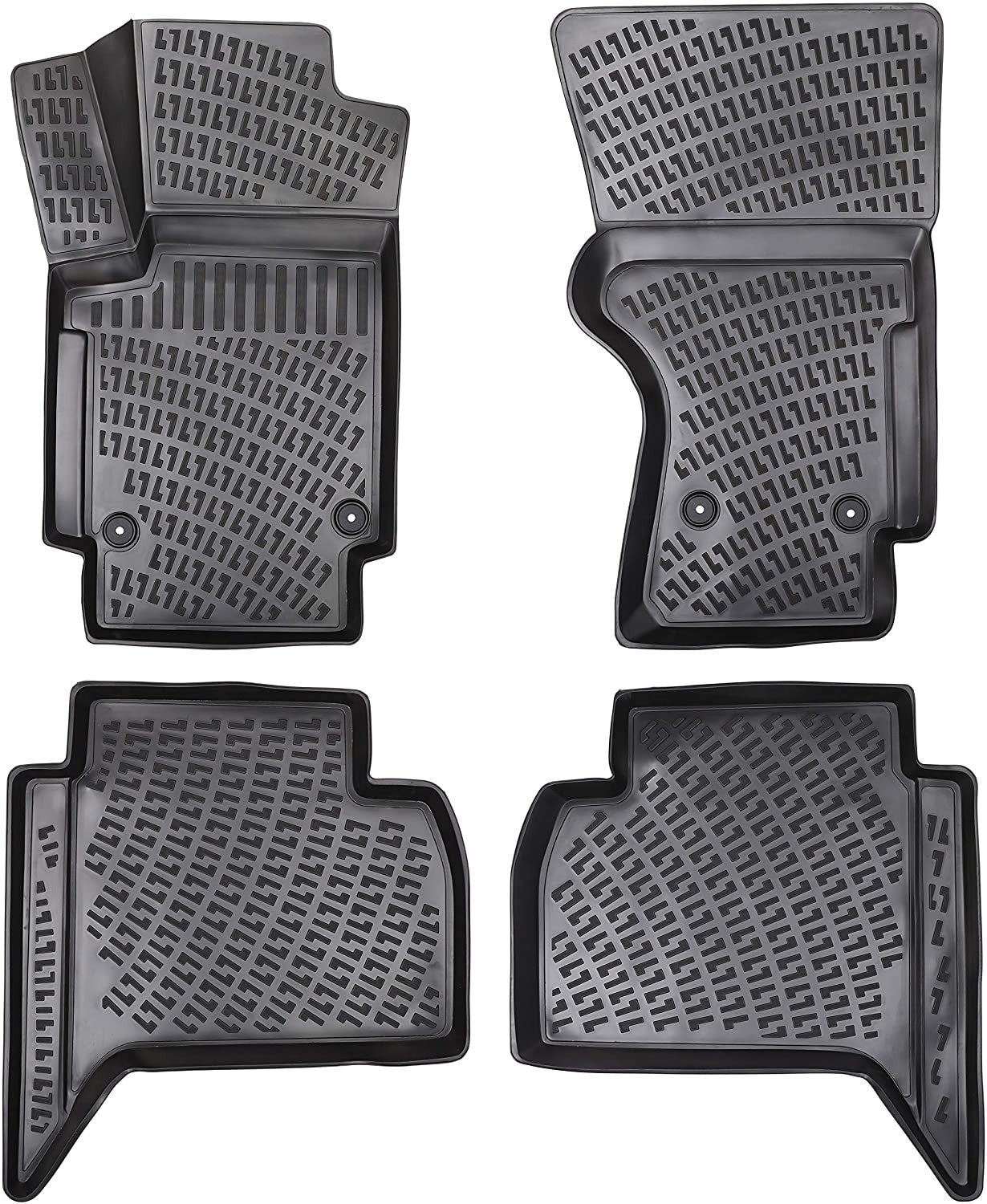 Compatible avec Volkswagen Amarok (2F) 2010-2020 4D Tapis de Voiture Noir