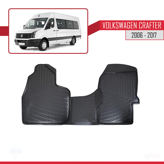 4D Rubbermatten Compatible met Volkswagen Crafter 2006-2017 Zwart
