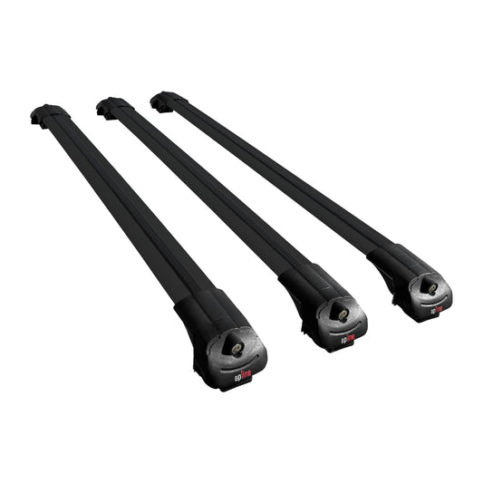 Compatible avec Lexus GX (Overtrail) 2024-2025 ACE-1 Barres de Toit Railing Porte-Bagages de Voiture Noir Aluminium 3 Barres
