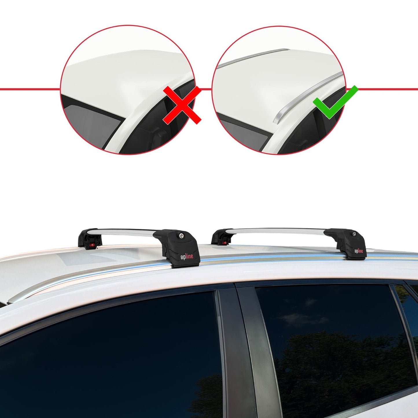 ACE-2 Dakdrager bagagedrager compatibel voor Toyota Corolla Touring (E210) 2019-2025 Spoorstaven Grijs Aluminium 2 Staven