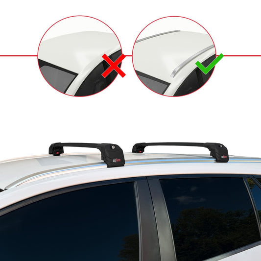 ACE-2 Dakdrager bagagedrager compatibel met Toyota Corolla Touring (E210) 2019-2025 Spoorstaven Zwart Aluminium 2 Staven