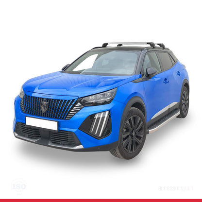ACE-2 Dakdrager bagagedrager compatibel met Peugeot 2008 II (P24) 2020-2025 Spoorstaven Grijs Aluminium 2 Staven