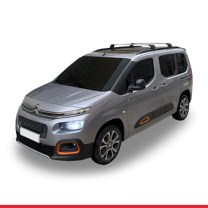 Compatible avec Citroen Berlingo 3 (K9) 2023-2025 ACE-2 Barres de Toit Railing Porte-Bagages de Voiture Gris Aluminium 2 Barres