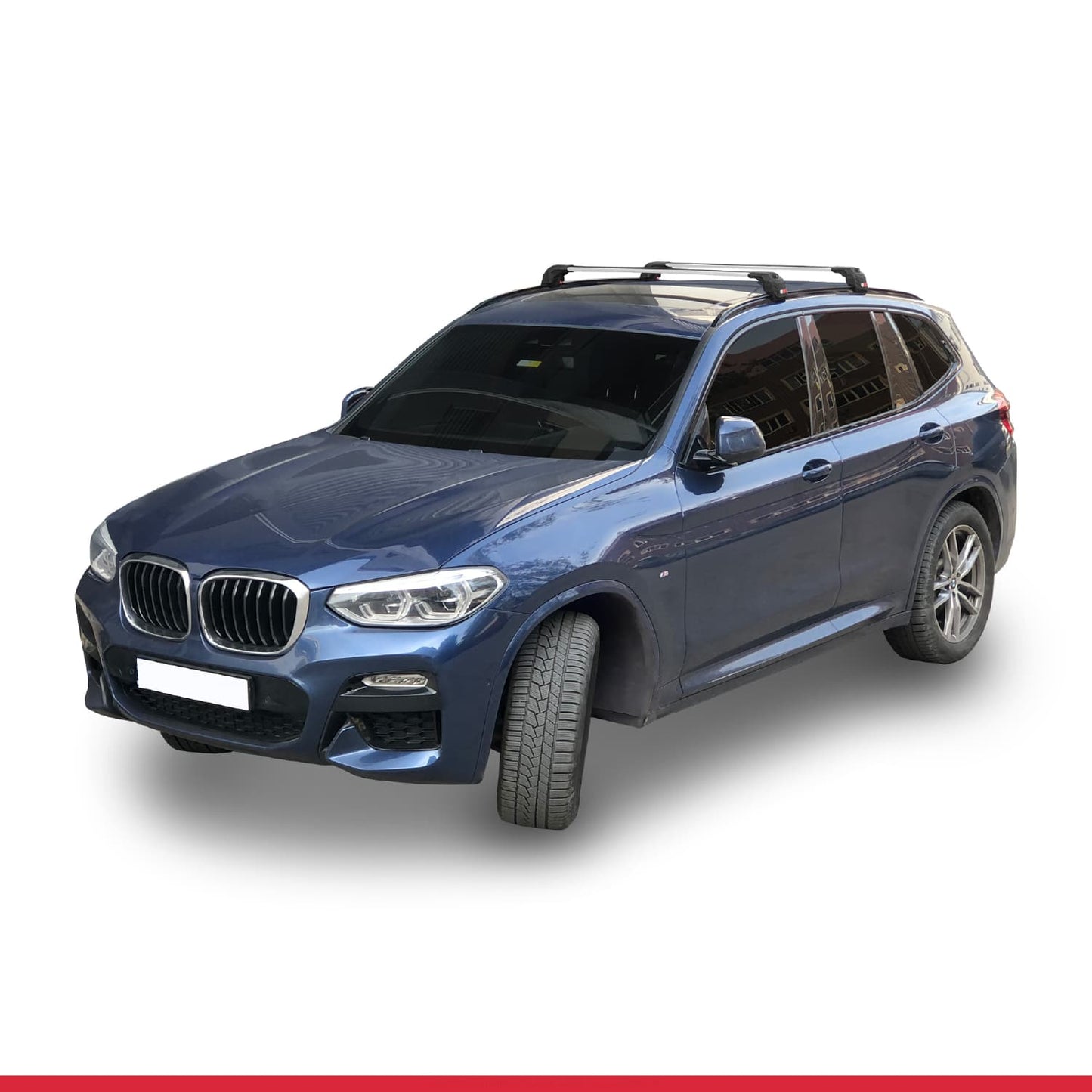 ACE-2 Dakdrager bagagedrager compatibel met BMW X3 (G01) 2018-2024 Spoorstaven Grijs Aluminium 2 Staven