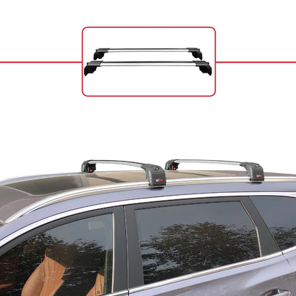 ACE-2 Dakdrager bagagedrager compatibel met Chery Tiggo 8 Pro 2020-2024 Spoorstaven Grijs Aluminium 2 Staven
