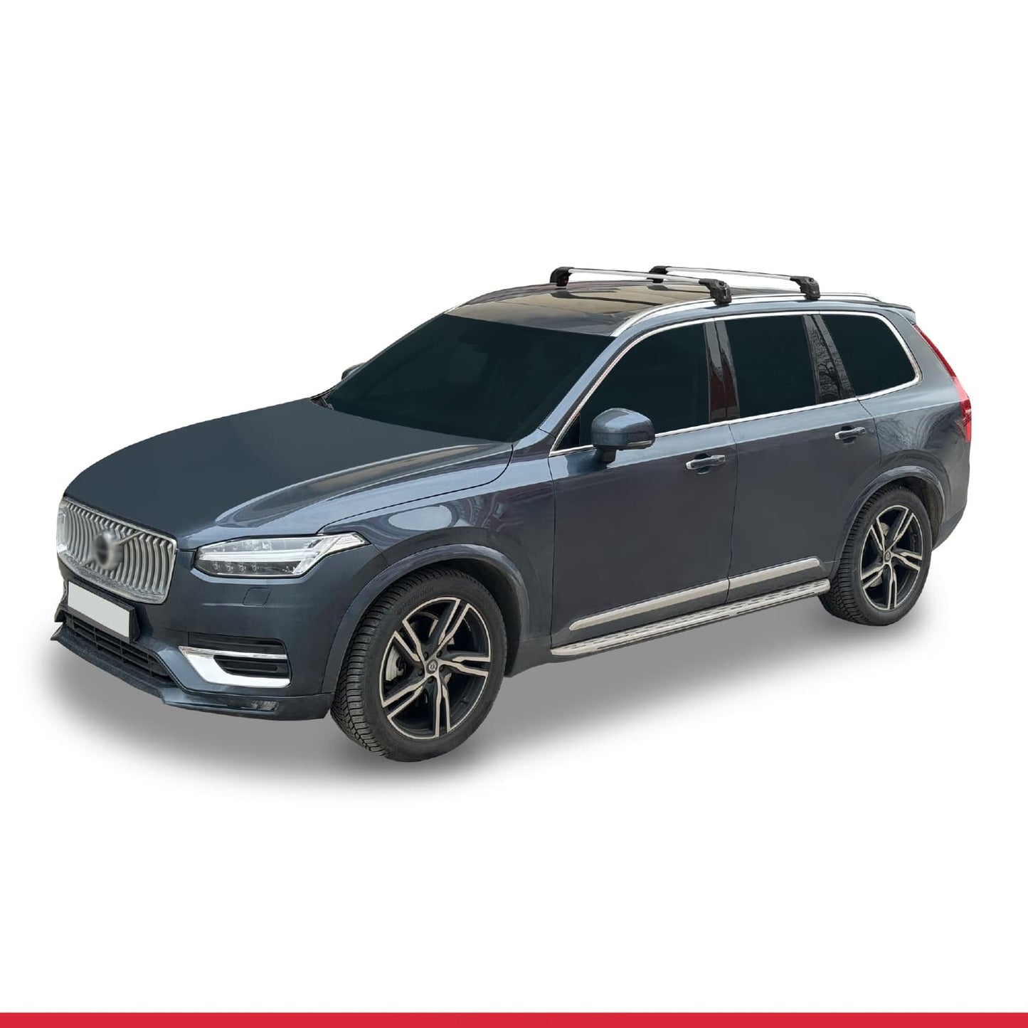 Compatible avec Volvo XC90 II 2015-2025 ACE-2 Barres de Toit Railing Porte-Bagages de Voiture Gris Aluminium 2 Barres