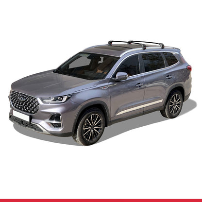 ACE-2 Dakdrager bagagedrager compatibel met Chery Tiggo 8 Pro 2020-2023 Spoorstaven Zwart Aluminium 2 Staven