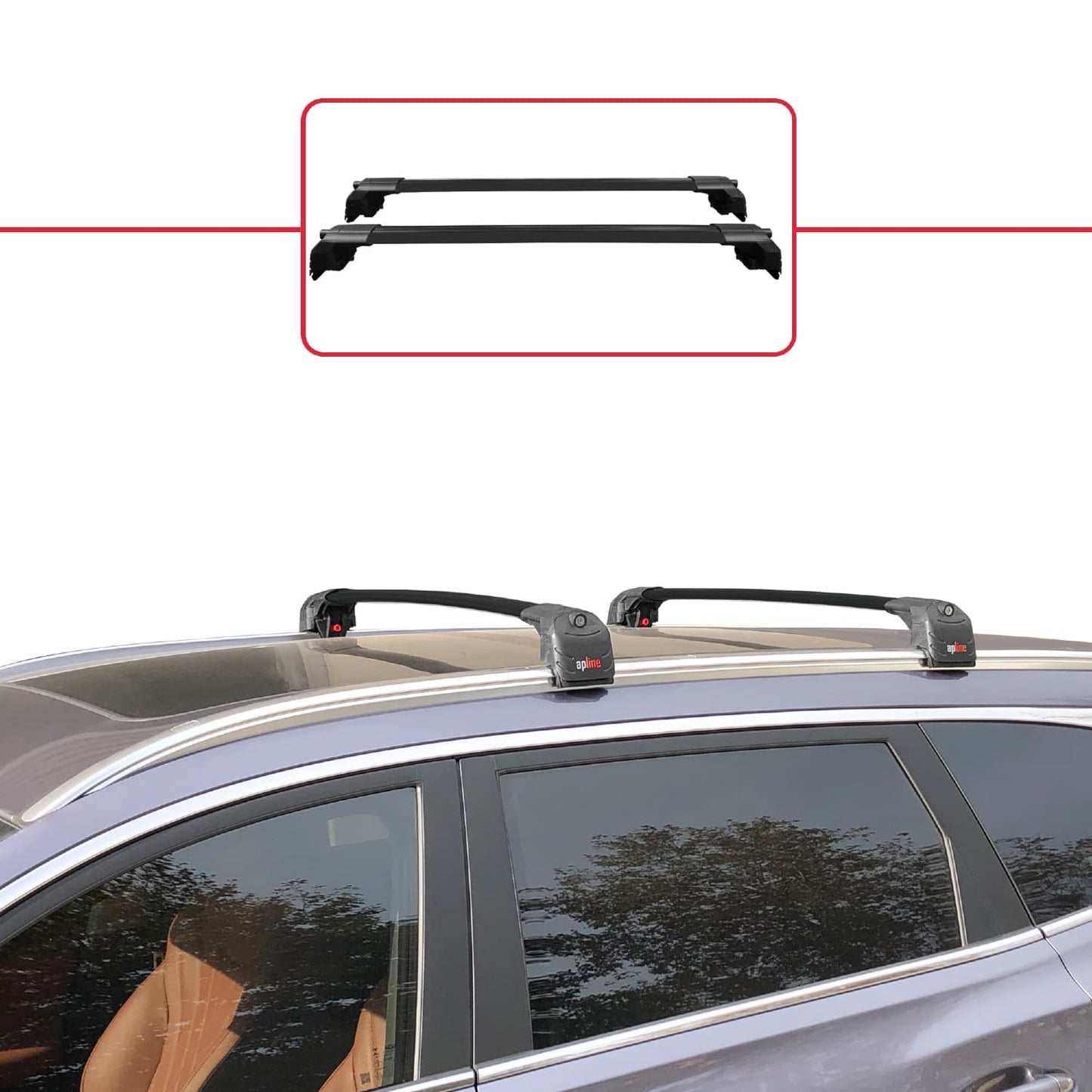 ACE-2 Dakdrager bagagedrager compatibel met Chery Tiggo 8 Pro 2020-2023 Spoorstaven Zwart Aluminium 2 Staven