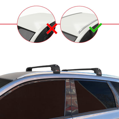 ACE-2 Dakdrager bagagedrager compatibel met Suzuki Vitara/Escudo (LY) 2015-2025 Spoorstaven Zwart Aluminium 2 Staven