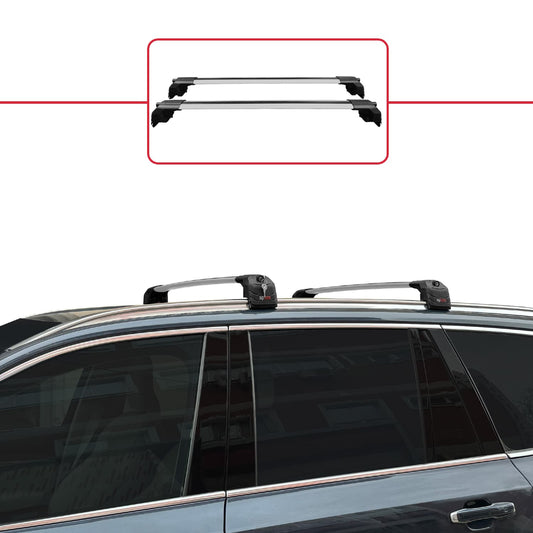 ACE-2 Dakdrager bagagedrager compatibel met Volvo XC90 II 2015-2025 Spoorstaven Grijs Aluminium 2 Staven