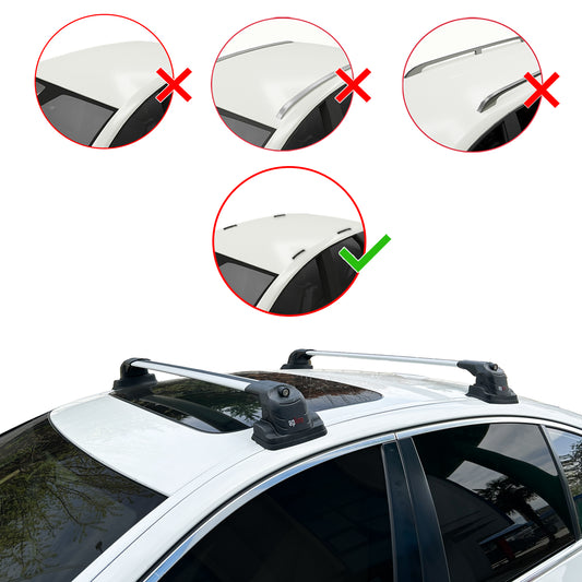 ACE-3 Dakdrager bagagedrager compatibel met BMW Serie 3 (G20) 2020-2025 Spoorstaven Grijs Aluminium 2 Staven