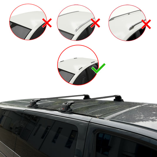 ACE-3 Dakdrager bagagedrager compatibel met Ford Custom 2024-2025 Spoorstaven Zwart Aluminium 2 Staven