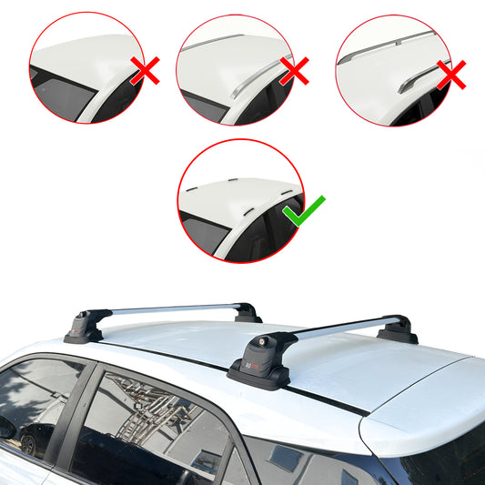 ACE-3 Dakdrager bagagedrager compatibel met Hyundai i20 (GB) 2014-2019 Spoorstaven Grijs Aluminium 2 Staven