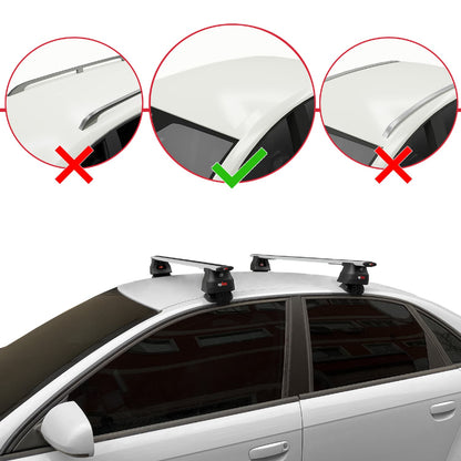 Compatible avec A4 (B6) 2001-2004 ACE-4 Barres de Toit Railing Porte-Bagages de Voiture Gris Aluminium 2 Barres