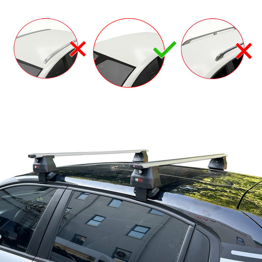 ACE-4 Dakdrager bagagedrager compatibel met Citroen C3 III (SX/SY) 2016-2023 Spoorstaven Grijs Aluminium 2 Staven