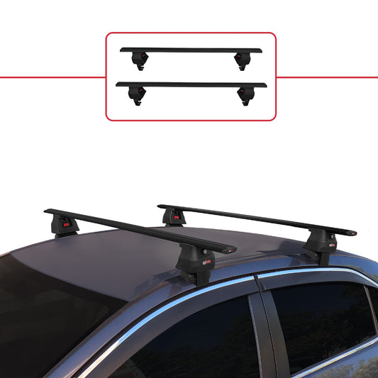 ACE-4 Dakdrager bagagedrager compatibel met Toyota Corolla 11 (E180) 2013-2018 Spoorstaven Zwart Aluminium 2 Staven
