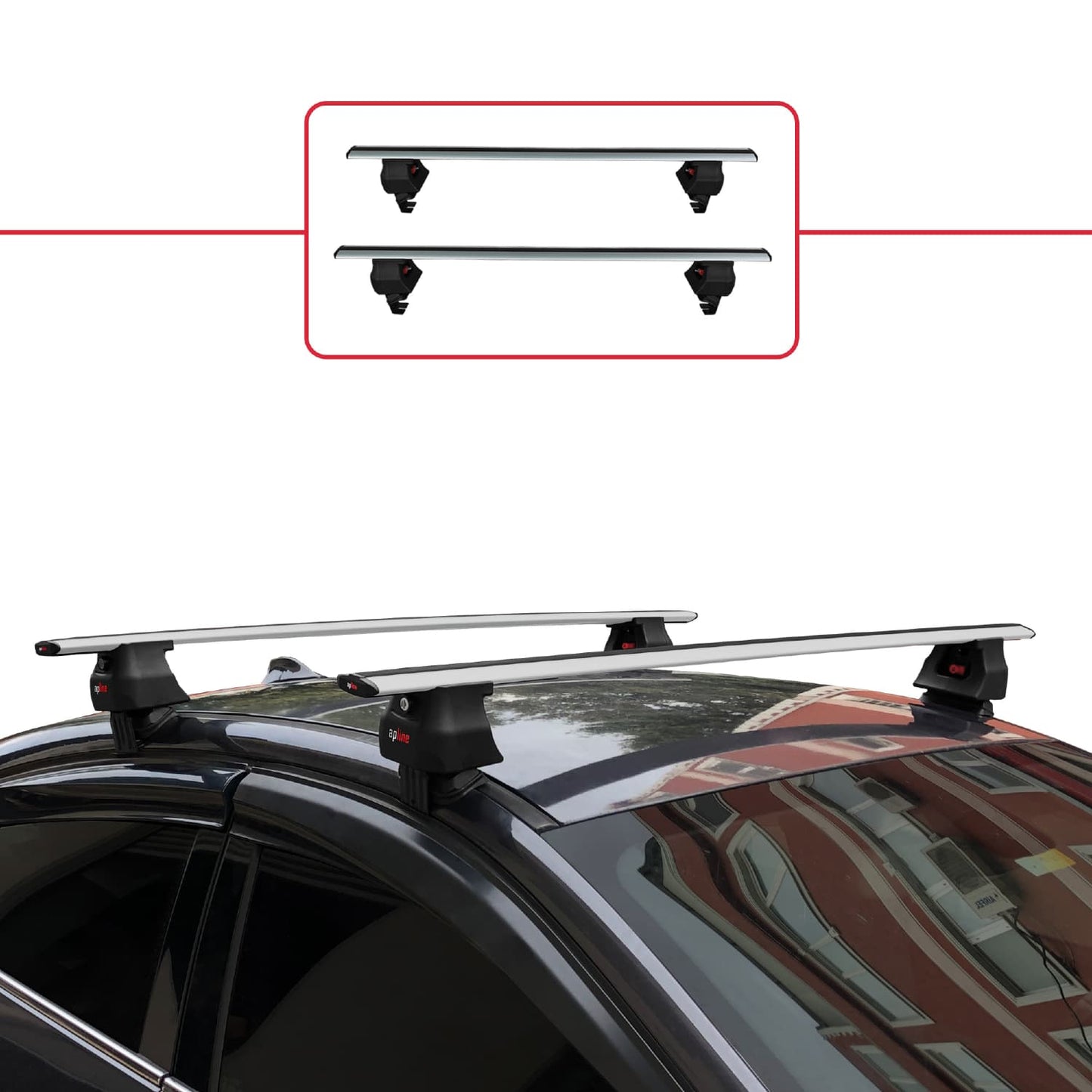 Compatible avec Renault Fluence 2009-2015 ACE-4 Barres de Toit Railing Porte-Bagages de Voiture Gris Aluminium 2 Barres