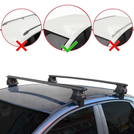 ACE-4 Dakdrager bagagedrager compatibel met Ford Focus 2 (C307) HB 2005-2010 Spoorstaven Zwart Aluminium 2 Staven