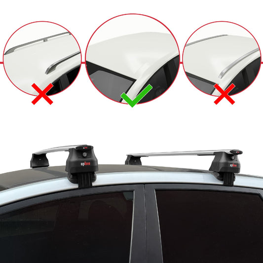 ACE-4 Dakdrager bagagedrager compatibel met Hyundai ix20 (JC) 2011-2019 Spoorstaven Grijs Aluminium 2 Staven