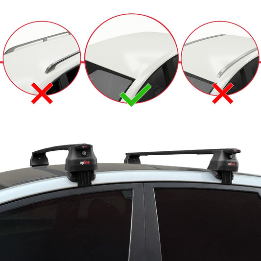 ACE-4 Dakdrager bagagedrager compatibel met Hyundai ix20 (JC) 2011-2019 Spoorstaven Zwart Aluminium 2 Staven
