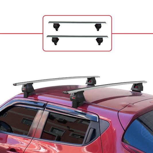ACE-4 Dakdrager bagagedrager compatibel voor Nissan Juke (F15) 2010-2019 Spoorstaven Grijs Aluminium 2 Staven