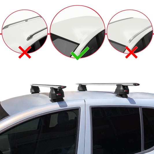 ACE-4 Dakdrager bagagedrager compatibel voor Renault Modus 2004-2013 Spoorstaven Grijs Aluminium 2 Staven