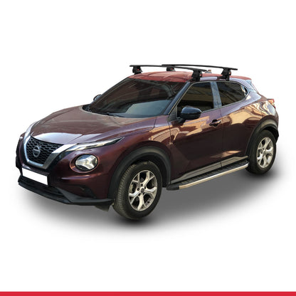 Compatible avec Nissan Juke 2 (F16) 2020-2025 ACE-4 Barres de Toit Railing Porte-Bagages de Voiture Noir Aluminium 2 Barres