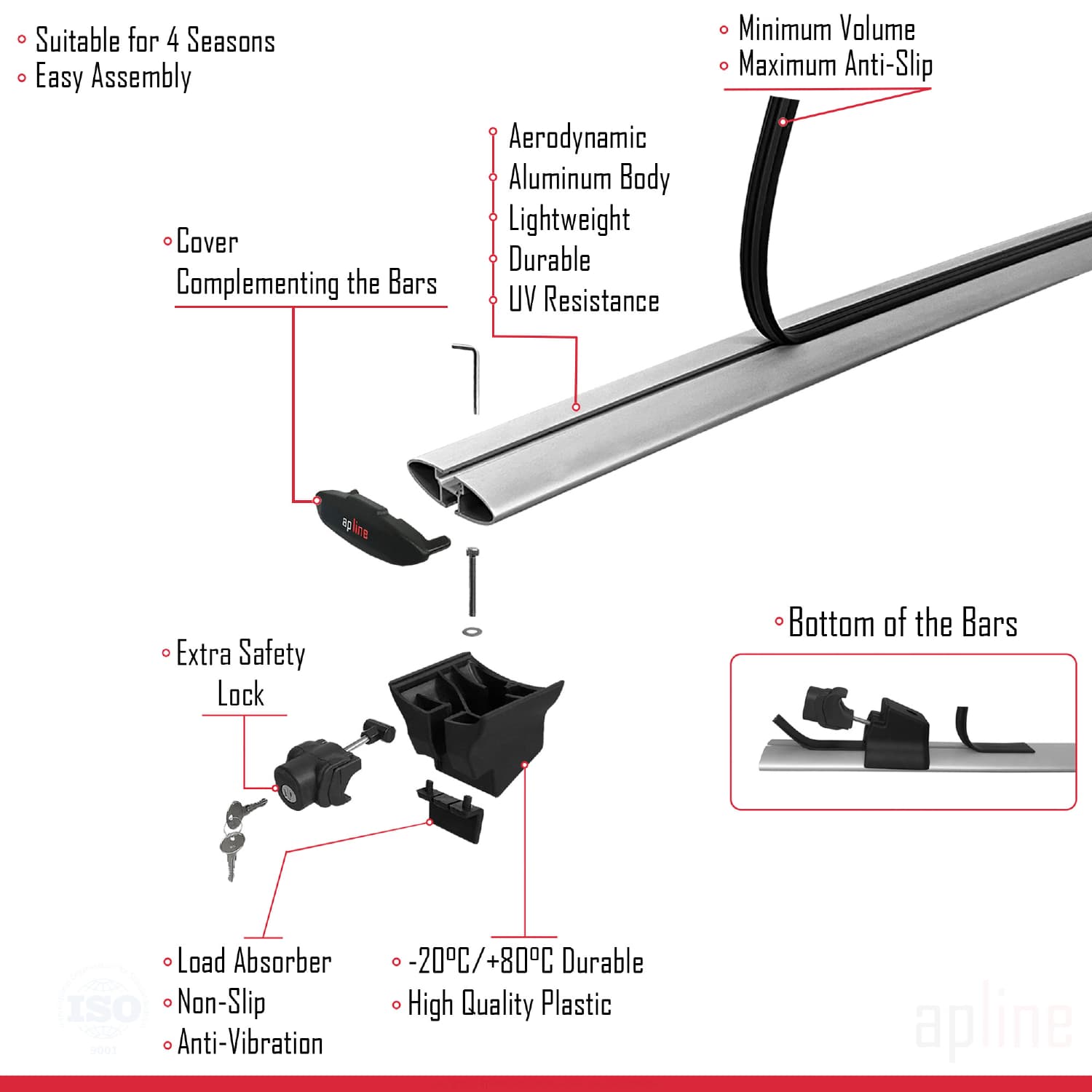 Compatible avec BYD Tang 2021-2025 HOOK Model Barres de Toit Railing Porte-Bagages de Voiture Gris Aluminium 2 Barres
