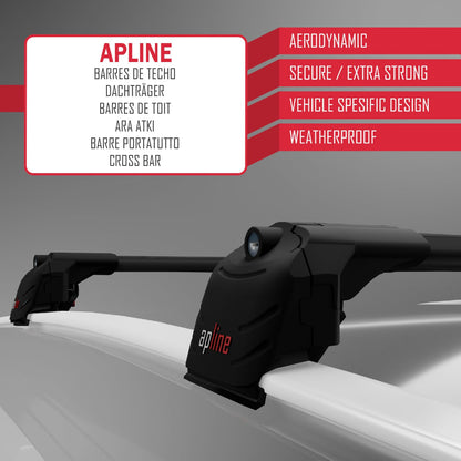 Compatible avec Q3 (8U) 2012-2018 ACE-2 Barres de Toit Railing Porte-Bagages de Voiture Noir Aluminium 2 Barres