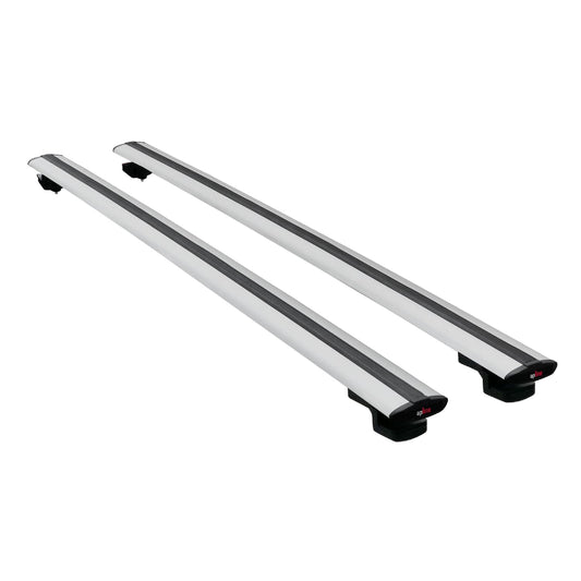 BASIC Model Dakdrager bagagedrager compatibel met Peugeot Partner 2 Tepee 2008-2018 Spoorstaven Grijs Aluminium 2 Staven