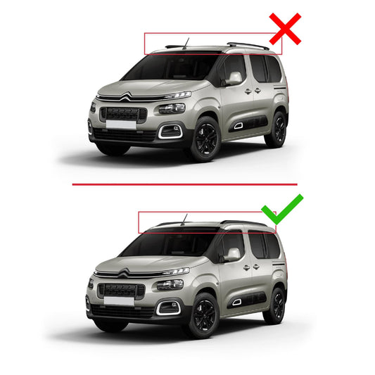 ACE-2 Dakdrager bagagedrager compatibel met Citroen Berlingo 3 (K9) 2023-2025 Spoorstaven Grijs Aluminium 2 Staven