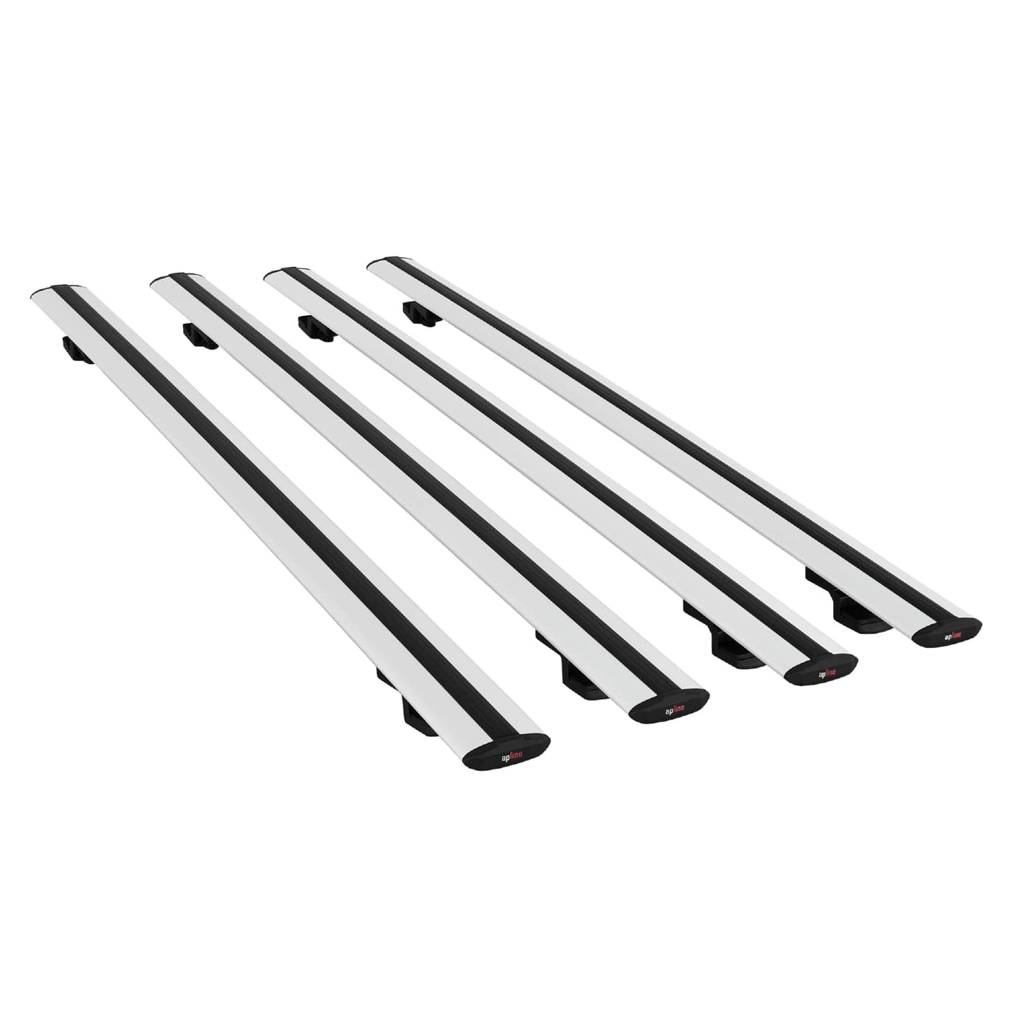 Compatible with Mercedes EQV (W447) 2020-2025 BASIC Model Car Roof Rack Cross Bar Grey Aluminium 4 Bars