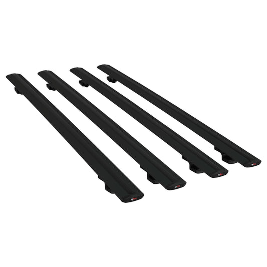 BASIC Model Dakdrager bagagedrager compatibel met Mercedes Vito 2 (W639) Pre-Facelift 2003-2010 Spoorstaven Zwart Aluminium 4 Staven