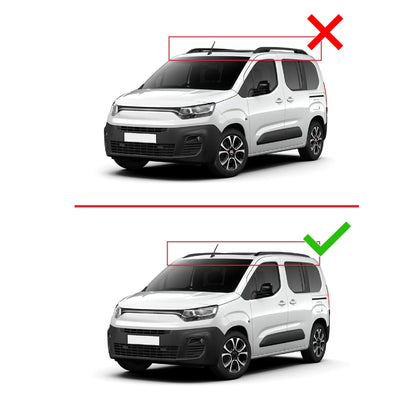 ACE-2 Dakdrager bagagedrager compatibel met Fiat Doblo 3 2023-2025 Spoorstaven Grijs Aluminium 2 Staven