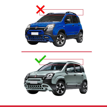 ACE-2 Dakdrager bagagedrager compatibel met Fiat Panda Cross 2014-2025 Spoorstaven Zwart Aluminium 2 Staven