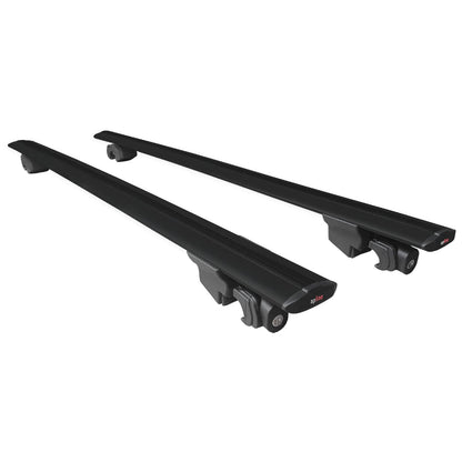 Compatible with Ford Transit/Tourneo Courier Post-Facelift 2018-2022 HOOK Model Car Roof Rack Cross Bar Black Aluminium 2 Bars
