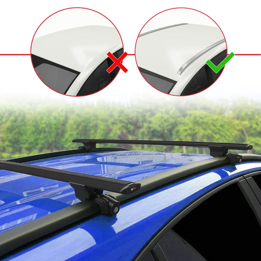 HOOK Model Dakdrager bagagedrager compatibel met Lexus RX 4 (AL20) 2016-2022 Spoorstaven Zwart Aluminium 2 Staven