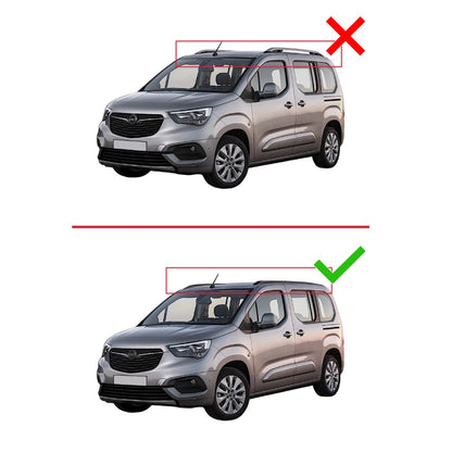 Compatible with Opel Combo E Life 2023-2025 ACE-2 Car Roof Rack Cross Bar Grey Aluminium 2 Bars