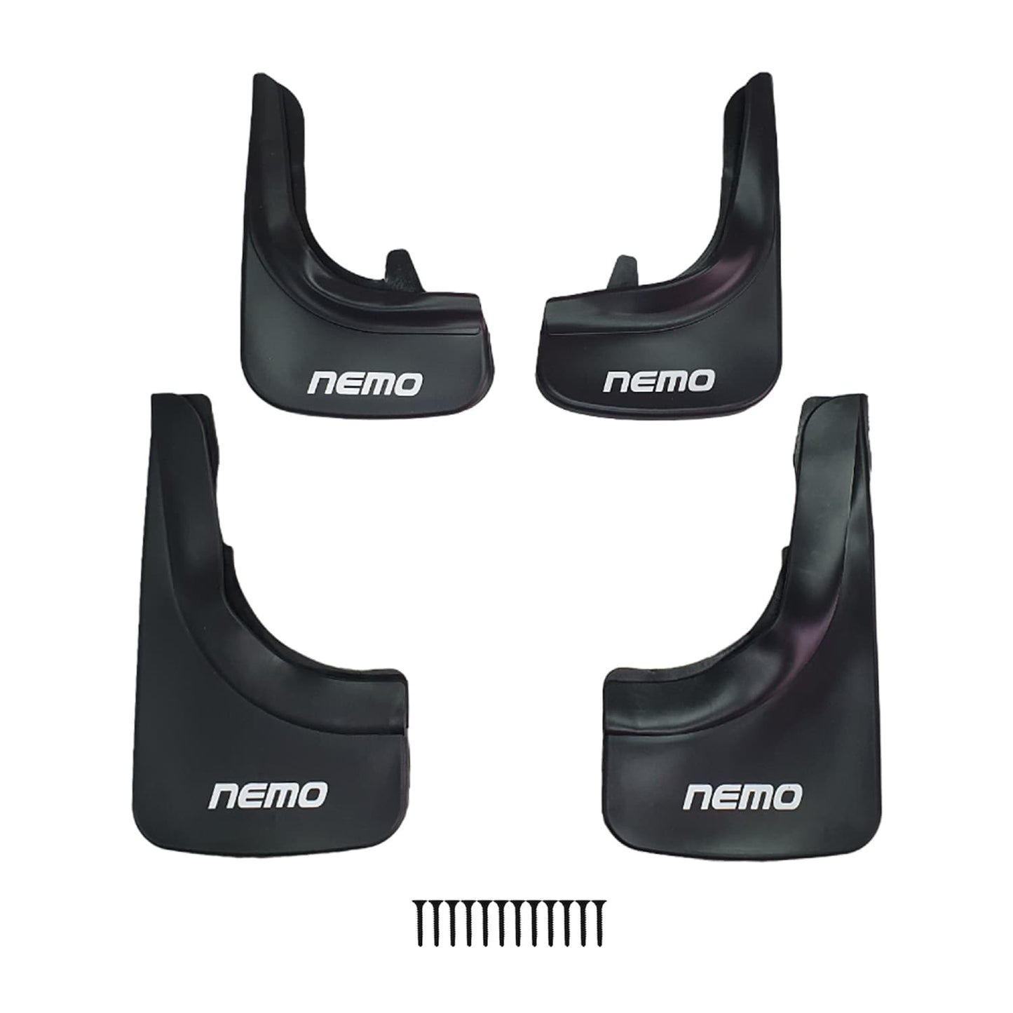 Compatible avec Citroen Nemo 3 (225) 2008-2017 Jeu de Bavettes Garde-boue Avant et Arrière de Voiture 4 Pcs Noir