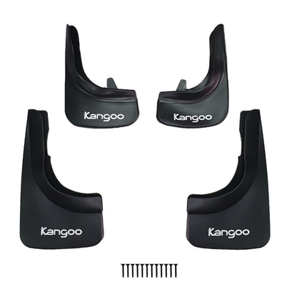 Compatible avec Renault Kangoo 1997-2025 Jeu de Bavettes Garde-boue Avant et Arrière de Voiture 4 Pcs Noir