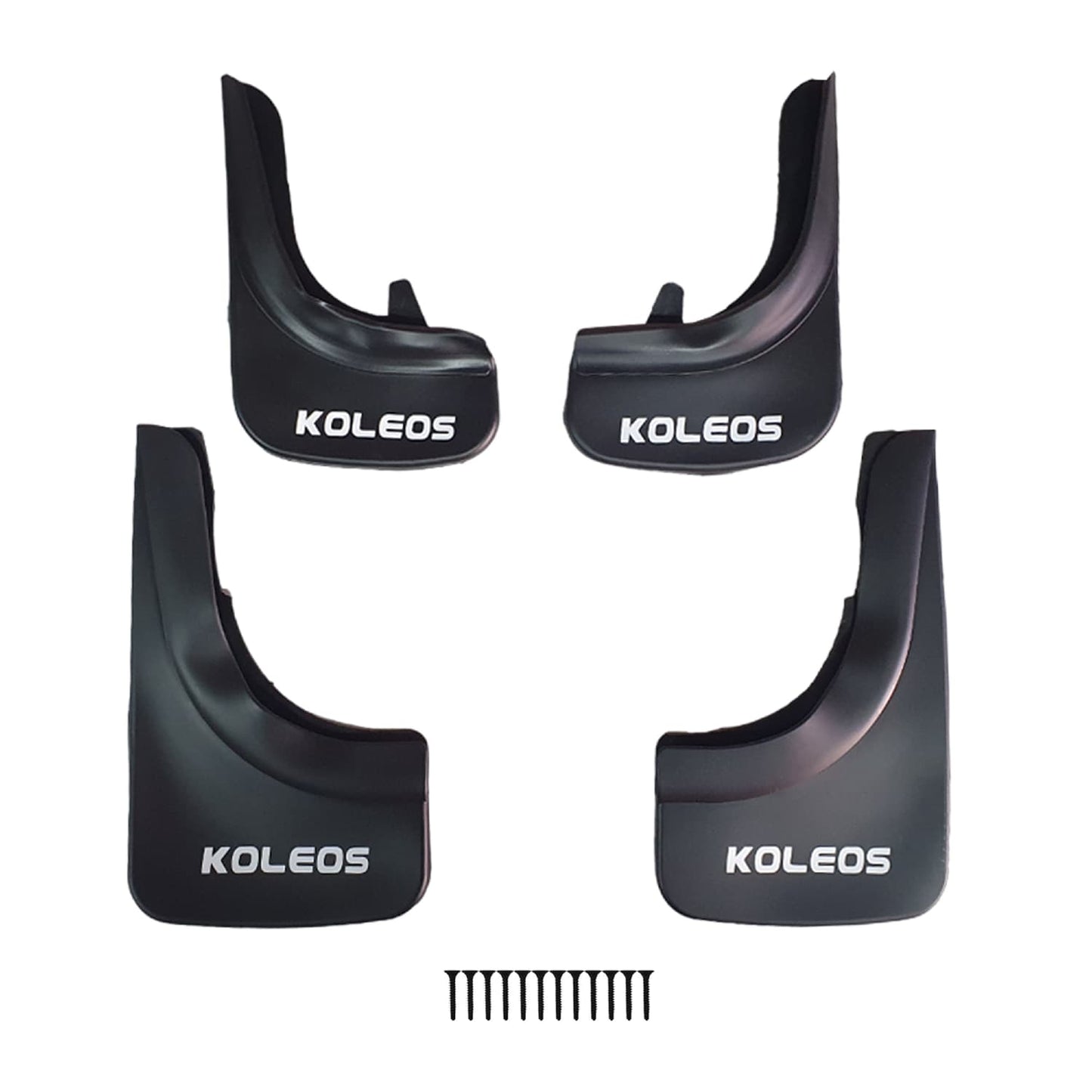 Compatible avec Renault Koleos 2007-2024 Jeu de Bavettes Garde-boue Avant et Arrière de Voiture 4 Pcs Noir