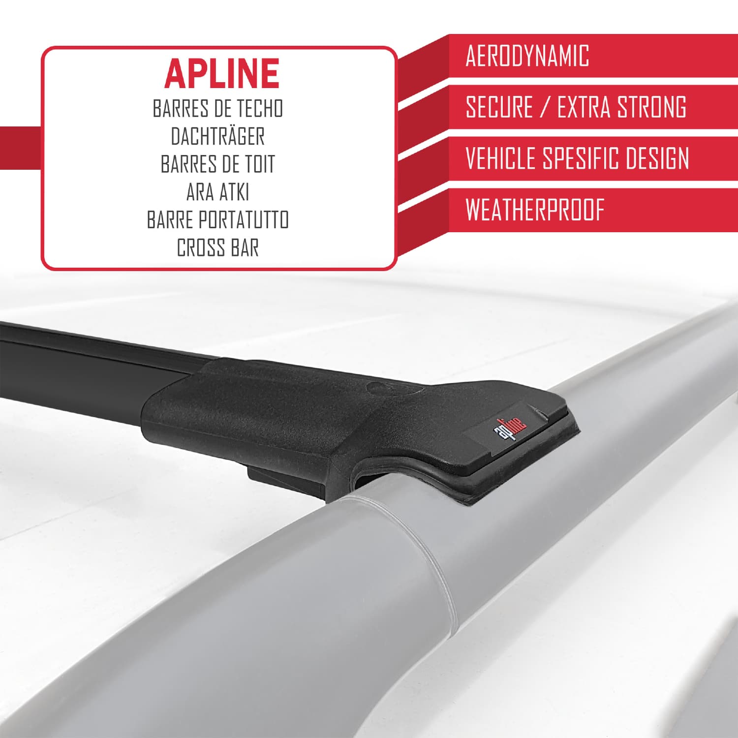 Compatible avec KIA EV9 GT-LINE 2024-2025 FLY Model Barres de Toit Railing Porte-Bagages de Voiture Noir Aluminium 2 Barres