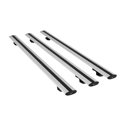 Compatible avec GMC Acadia 2017-2023 BASIC Model Barres de Toit Railing Porte-Bagages de Voiture Gris Aluminium 3 Barres