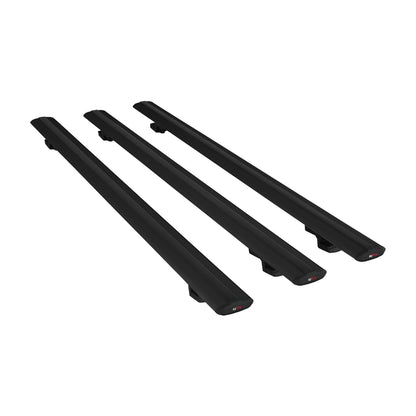 Compatible avec Renault Laguna (X56) 1996-200 BASIC Model Barres de Toit Railing Porte-Bagages de Voiture Noir Aluminium 3 Barres
