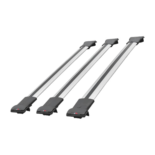 Compatible with Mercedes Vito (W638) 1996-2003 FLY Model Car Roof Rack Cross Bar Grey Aluminium 3 Bars